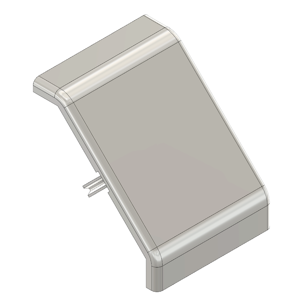 40-210-1 MODULAR SOLUTIONS ALUMINUM GUSSET<br>45MM X 45MM GRAY PLASTIC CAP COVER FOR 40-110-1, FOR A FINISHED APPEARANCE